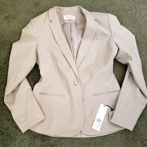 NWT Calvin Klein Beige Tan Professional Career Work Blazer - Size 10 | $89.98